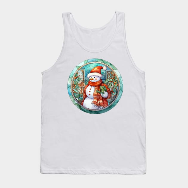 Snowman and Holly Tank Top by Maison de Kitsch